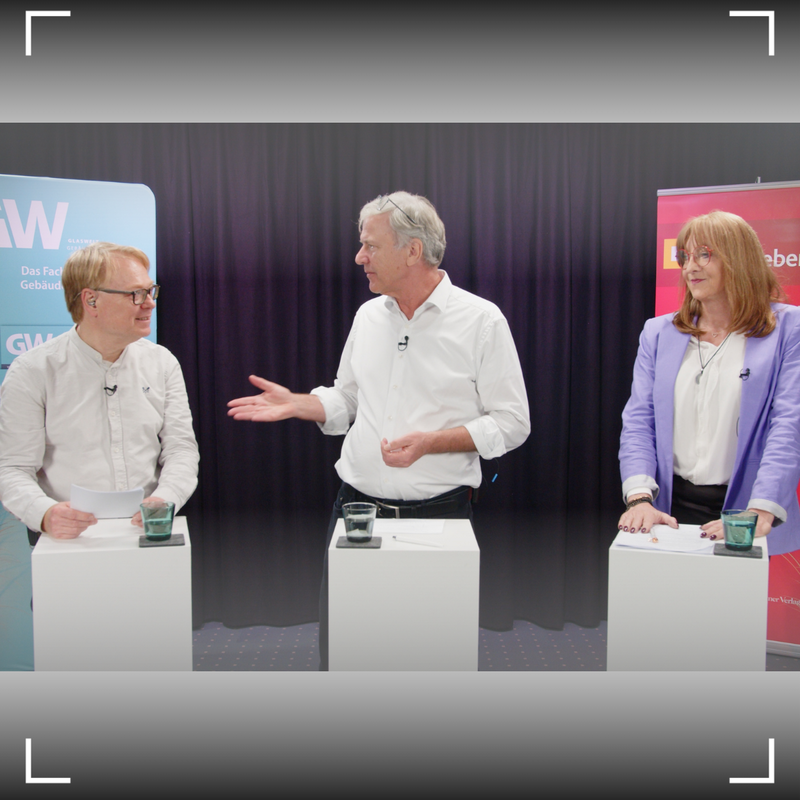 Die drei Moderatoren des Fachforum Gebäudehülle